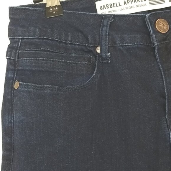 BARBELL APPAREL Dark Wash Skinny Jeans, size 26L - Picture 7 of 9